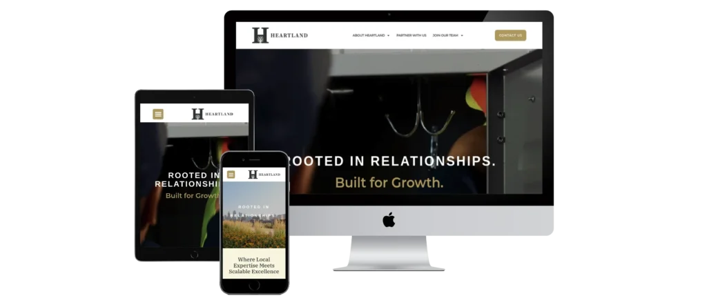 Professional website design mockup for landscape businesses in New Orleans