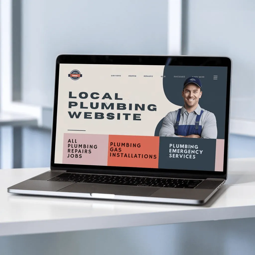 Plumber SEO services for plumbing company website mockup