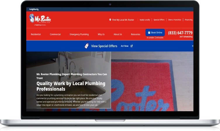 Professional website design for plumbers in New Orleans