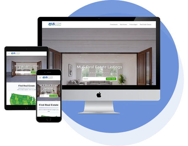 commercial real estate website design mockup
