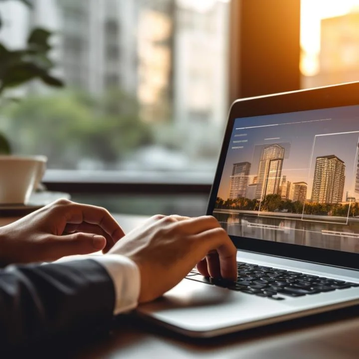 professional real estate website designer creating a website