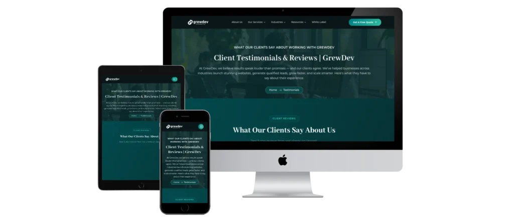 Roofing web design New Orleans website mockup
