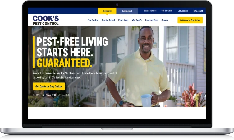 pest control website design New Orleans business